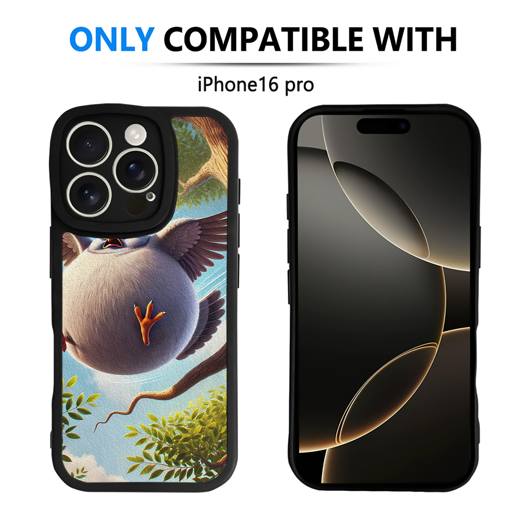（画像用） Angry Birds アングリーバード 【iPhone 16シリーズ対応】シリコンスマホケース（レザー調） 材質：シリコン